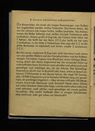 8. Unsere schnellsten Lokomotiven