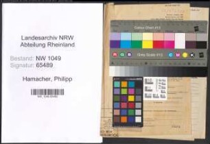Entnazifizierung Philipp Hamacher , geb. 18.03.1905 (Lehrer)