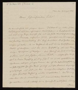 Brief von Friedrich Thomae an Louis Spohr