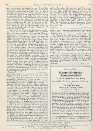 263-264 [Rezension] Hebrew Union College Annual, Vol. XI