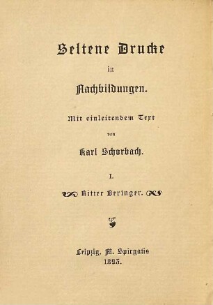 Die Historien von dem Ritter Beringer : Straßburg 1495