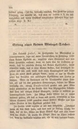 Ertrag eines kleinen Blutegel-Teiches.