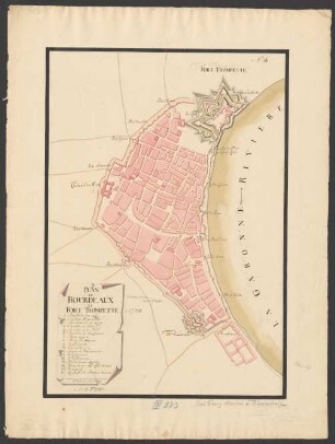 Plan de Bourdeaux et Fort Trompette