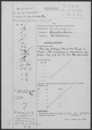 Niederhofen: Visitationsbericht mit Pfarrbericht 1965