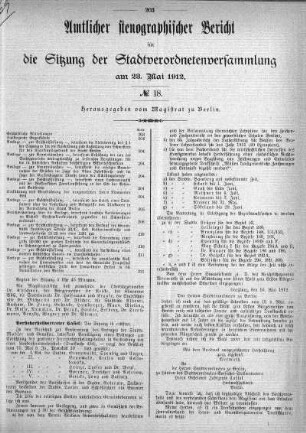 No. 18, 23. Mai 1912