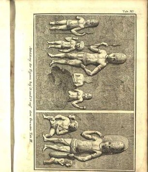 Tab. XI. Abbildung der Figuren bey 13. und 14. auf dem Grundris Tab. III.