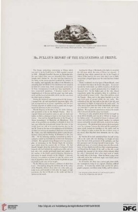 Mr. Pullan's Report of the Excavation at Prienè
