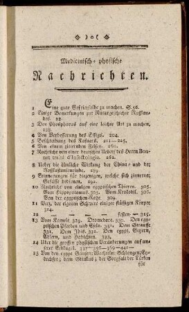 Medicinisch - pysische Nachrichten.