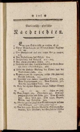 Medicinisch - pysische Nachrichten.