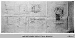 Projekt für den Bau des Oratoriums: Variante für den Plan der Innenräume - Progetto per il nuovo oratorio della contrada della Civetta in Siena: Variante per la sistemazione dei locali interni