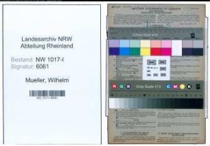 Entnazifizierung Wilhelm Mueller , geb. 08.01.1895 (Schleifermeister)