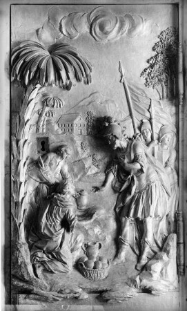 Relief : Relief (1748/1750; J. A. Feuchtmayer). Uhldingen-Mühlhofen-Birnau, Wallfahrtskirche Sankt Maria, Hochaltar, Tabernakel