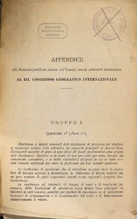 Terzo Congresso Geografico Internazionale : Venezia 1881, 2