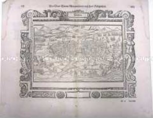 Befestigungssansicht der Stadt Parma um 1580, aus: Münster, Cosmographey.