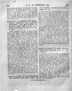 Leipzig, b. A. Doll: Der arme Flötenspieler. Ein Seitenstück zum armen Görge, von C. G. Cramer . 158 S. m. e. Titelk. 8. 1802.