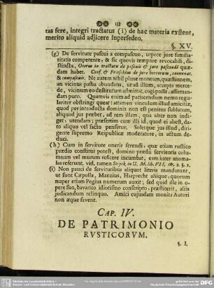 Cap. IV. De Patrimonio Rusticorum
