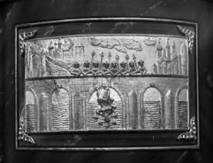 Relief am Kanzelkorb: Martyrium des Heiligen Nepomuk
