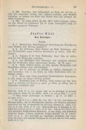 Fünfter Titel. Von Verträgen