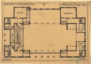 Fischer, Theodor; Bayreuth (Bayern); Rathaus (Umbau Infanteriekaserne) und Saalbau - Grundriss 2. OG