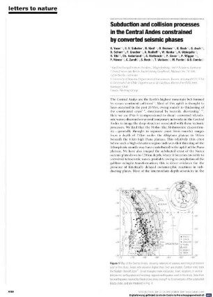 Subduction and collision processes in the Central Andes constrained by converted seismic phases