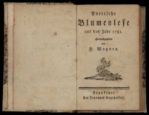 1781: Frankfurter Musenalmanach : auf das Jahr 1781