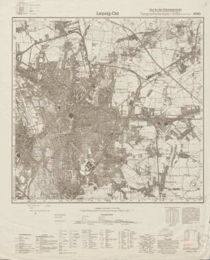 4640 Leipzig-Ost, Topographische Karte 1:25000 (4cm - Karte)