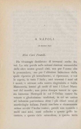 A Napoli.