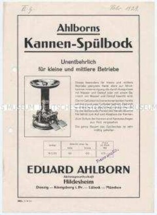 Ahlborns Kannen-Spülbock