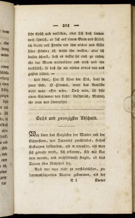 Sechs und zwanzigster Abschnitt. - Dreißigster Abschnitt.