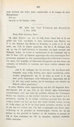 88. Brief van Van Polanen aan Daendels, 1 Nov. 1809