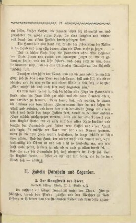 II. Fabeln, Parabeln und Legenden