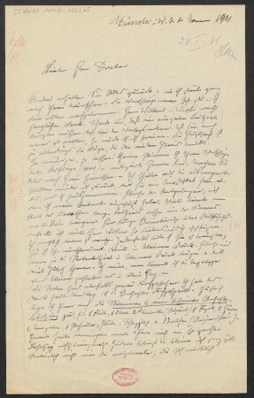 Brief an Ludwig Strecker an B. Schott's Söhne : 01.01.1931