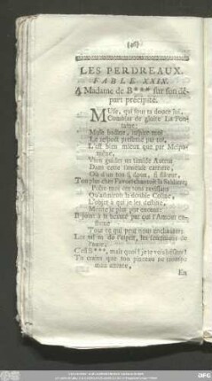 Les Perdreaux. Fable XXIX.
