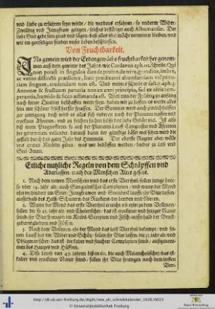 Etliche nutzliche Regeln von dem Schröpffen und Aderlassen.