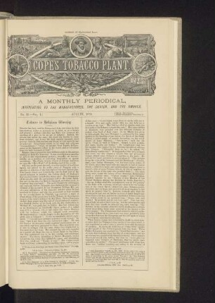 Cope's Tobacco Plant. No. 53. - Vol. I. August, 1874.