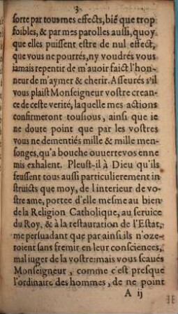Coppie D'Vne Lettre Escrite, A Tres-excellent, tres-genereux, & puissant Prince, Monseigneur le Duc de Mayene & d'Ayguillon Pair & grand Chambellan de France
