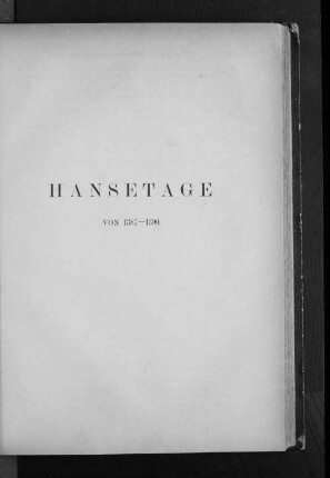 Hansetage von 1387-1390.