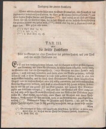Tab. III. oder die dritte Landkarte