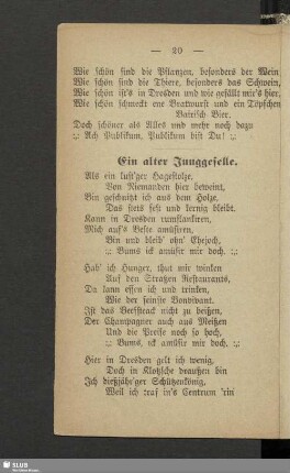 Ein alter Junggeselle
