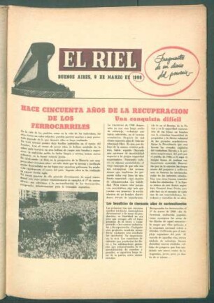 "El riel" - Fragmento de un diario del porvenir