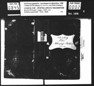 Personenregister zum Gült- und Schatzungsbuch über Ohrnberg (Bd. 1-4).