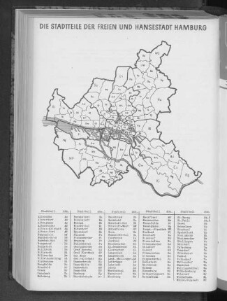 Die Stadtteile der Freien und Hansestadt Hamburg