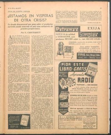 ¿Estamos en vísperas de otra crisis? : Cosas de nuestra campaña