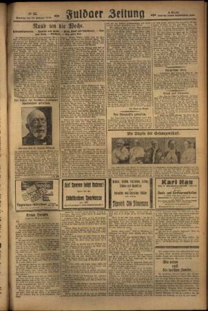 Dritte Ausgabe vom Sonntag, den 10. Februar 1929.