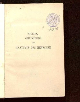 Grundriss der Anatomie des Menschen