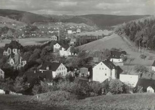 Olbernhau : Olbernhau. Blick auf die Ortsteile Leubnitzdörfel (vorn) und Oberneuschönberg (jenseits)