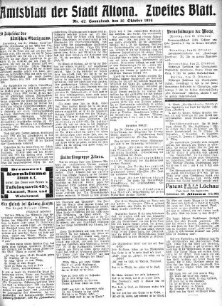 Nummer 42. Zweites Blatt. : Sonnabend, den 16. Oktober 1926