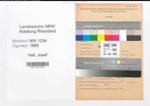 Entnazifizierung Josef Hell , geb. 21.11.1913 (Oberschirrmeister)