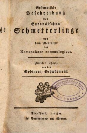 Naturgeschichte der Europäischen Schmetterlinge nach systematischer Ordnung, 2. Sphinxe, Schwärmer