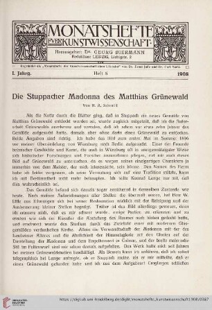 1: Die Stuppacher Madonna des Matthias Grünewald